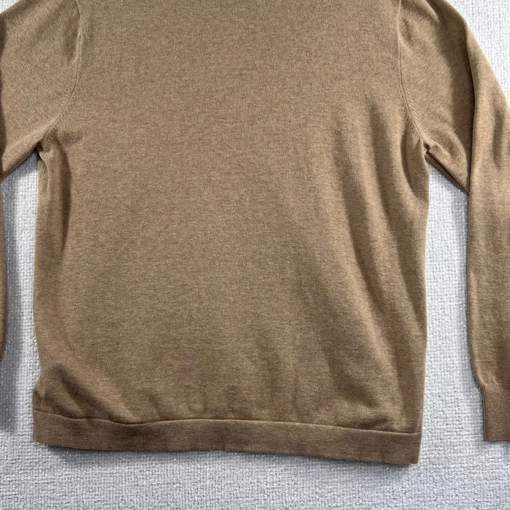 J. Crew Tan‎ Cotton Crewneck Long Sleeve Sweater Men's Size L
